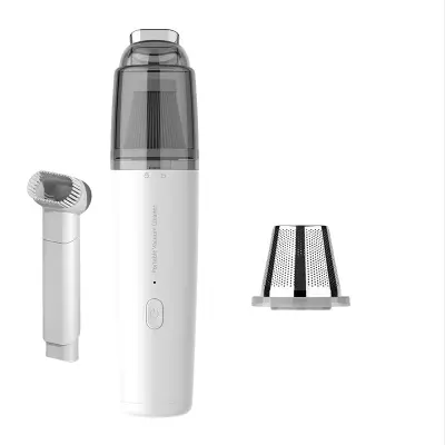 Akumulatorski kovinski mrežasti beli mini prenosni sesalnik za pršice/odstranjevalec prahu