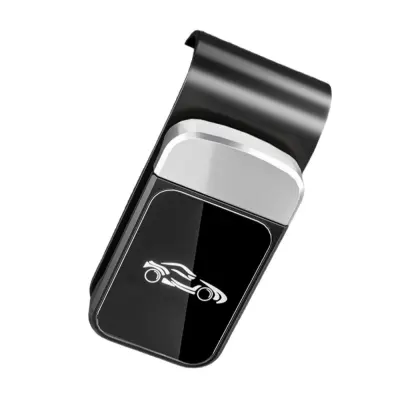 Nosilec za avtomobilska očala iz nerjavečega jekla - črna in srebrna sponka