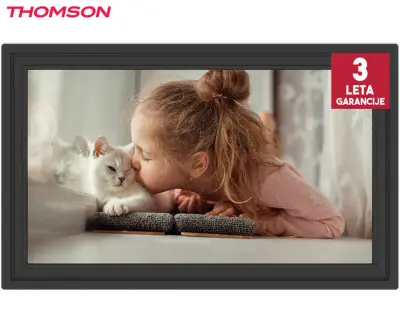 THOMSON F15 pametni digitalni foto okvir, 39.6cm (15.6"), Full HD IPS zaslon na dotik, Smart Frame aplikacija, WiFi, Android + iOS, 32GB ROM