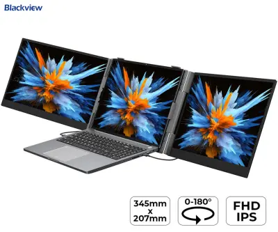 Dvojni monitor BLACKVIEW DCM6, za prenosnik, 35 cm (14"), Full HD, 60 Hz, IPS, 300nit, 100% sRGB