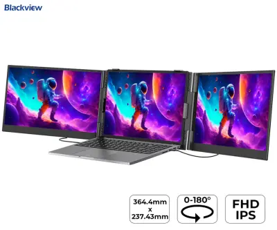 Dvojni monitor BLACKVIEW DCM8, za prenosnik, 39 cm (15.3"), Full HD, 60 Hz, IPS, 300 nit, 100% sRGB