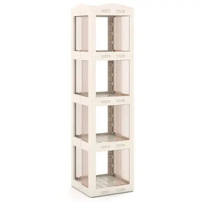 4-nivojska zložljiva vrtljiva knjižna omara 36,5 x 36 x 141,5 cm