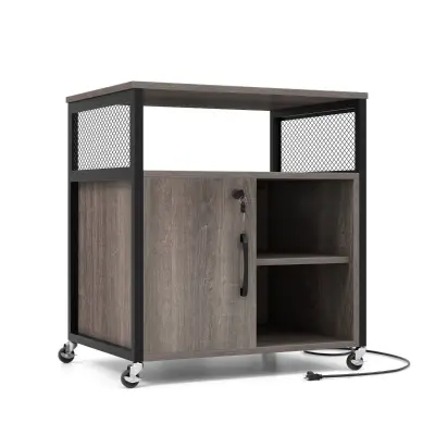 Omara za dokumente in tiskalnike z napajalno postajo 60x43,5x65,5 cm