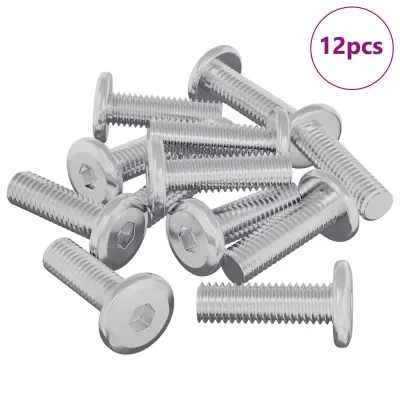 vidaXL Vijak 12 pcs srebrna 8 x 25 mm Jeklo
