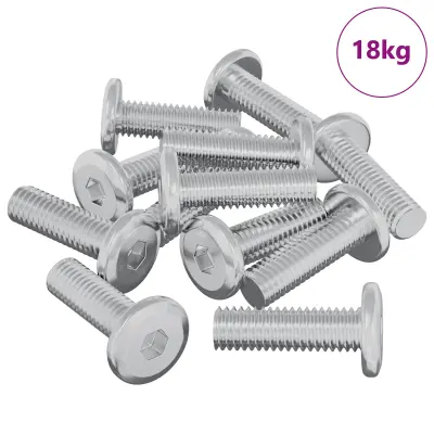 vidaXL Vijak 1593 pcs srebrna 8 x 25 mm Jeklo