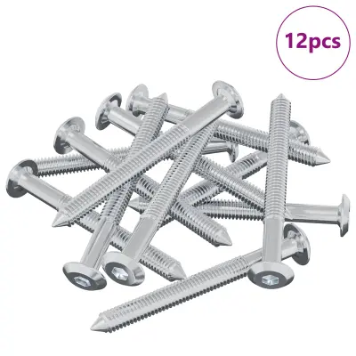 vidaXL Vijak 12 pcs srebrna M6 x 60 mm Jeklo