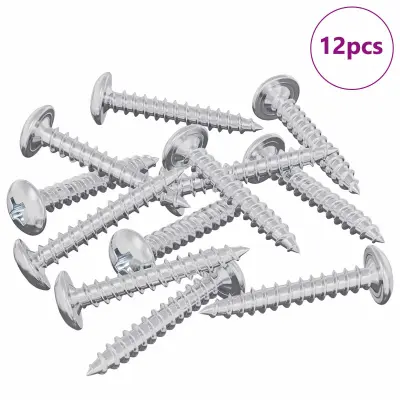 vidaXL Leseni vijaki 12 pcs srebrna M4 x 25 mm Jeklo