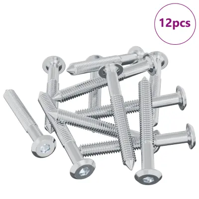 vidaXL Vijak 12 pcs srebrna M6 x 50 mm Jeklo