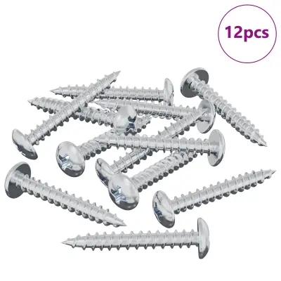 vidaXL Lesen vijak 12 pcs srebrna M4 x 28 mm elezo