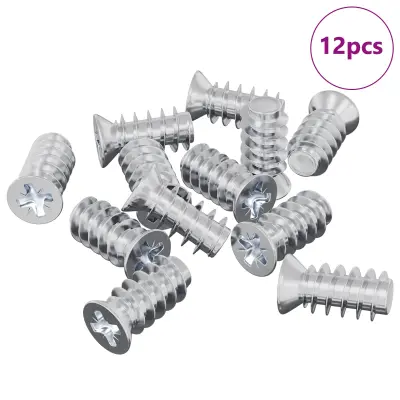 vidaXL Vijak 12 pcs srebrna M6 x 12 mm elezo