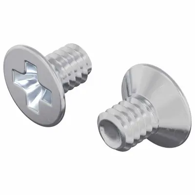vidaXL Vijaki s countersunk glavico 2 pcs srebrna M4 x 6 mm Jeklo