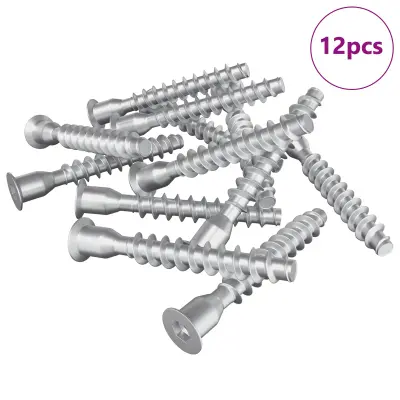 vidaXL Potrdilni vijaki 12 pcs srebrna Ø7 x 50 mm Kovina