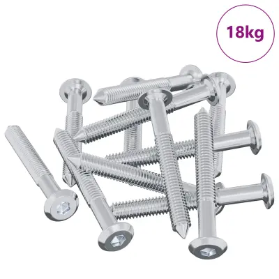 vidaXL Vijak 1800 pcs srebrna M6 x 50 mm Jeklo