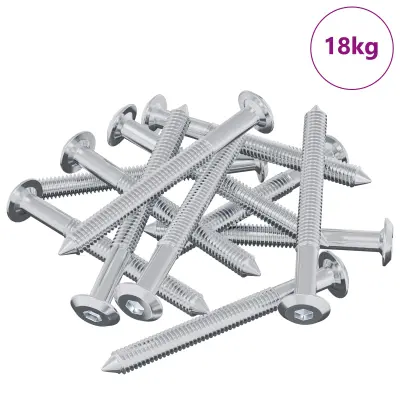 vidaXL Vijak 1600 pcs srebrna M6 x 60 mm Jeklo