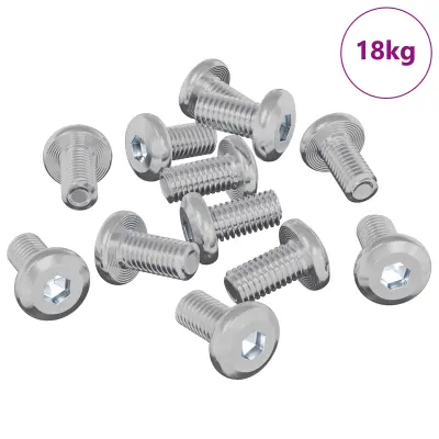 vidaXL Zaklepni vijak Enobarvno 4865 pcs srebrna Jeklo