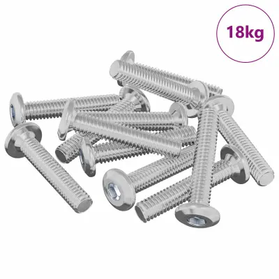 vidaXL Vijak za zaklep glave 2647 pcs srebrna Jeklo