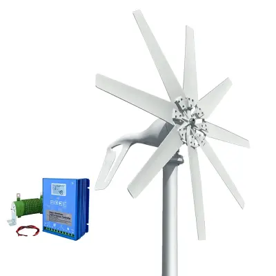 Vetrna Turbina, 6kWh Kapaciteta, Brez Krmilnika, Z LCD krmilnikom, 1000W, 48V