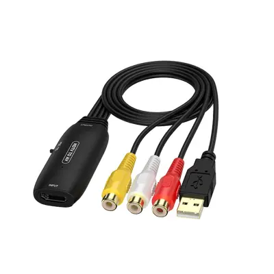 HDMI na AV Pretvornik Adapter - HDMI na RCA Kompozitni Video Kabel Ženski