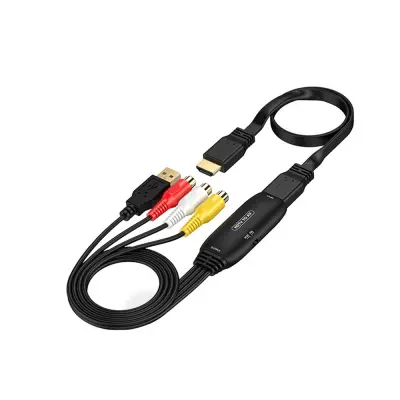 HDMI na AV Pretvornik z 2-Končnim Kablom - Povežite HDMI Naprave na AV Zaslone