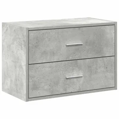 vidaXL Omara z 2 predaloma betonsko siva 60x31x40 cm inženirski les