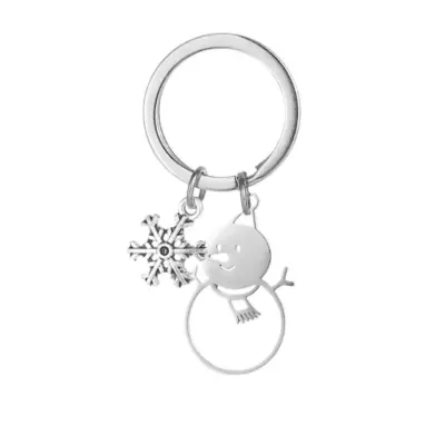 Ljubek snežak obesek za ključe iz nerjavečega jekla