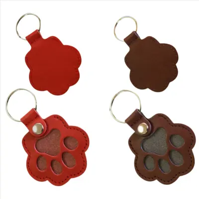 Privzetek za ključe za hišne ljubljenčke s prostorom za odtis tačke (2 kosa)