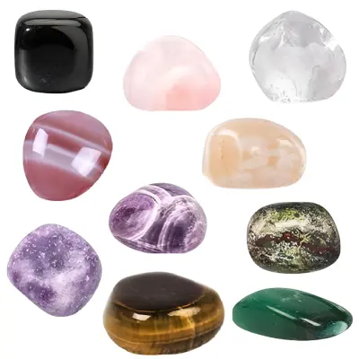 Naravni kamni in minerali za čakre, komplet 10 surovih kristalov za energijsko ravnovesje, meditacijo in dekoracijo doma