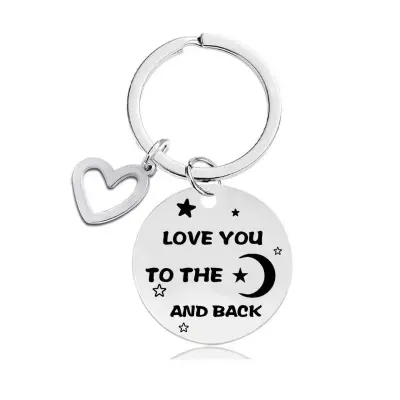 Darilo za Valentinovo za pare - obesek za ključe iz nerjavečega jekla