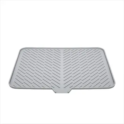 Silikonska podloga za sušenje posode s poševnim dizajnom - kuhinjska podloga Grey