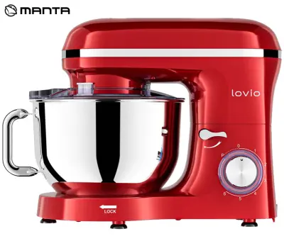 Kuhinjski robot MANTA LOVIO LVSTM01 ChefAssistant, 1900 W, 6,2 l, rdeč (Velvet Red)