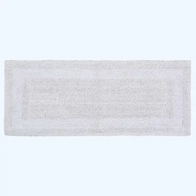 Homescapes kopalniška preproga long iz bombaža, 40 x 100 cm – bela