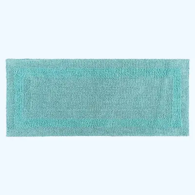 Homescapes kopalniška preproga long iz bombaža, 40 x 100 cm – akva modra