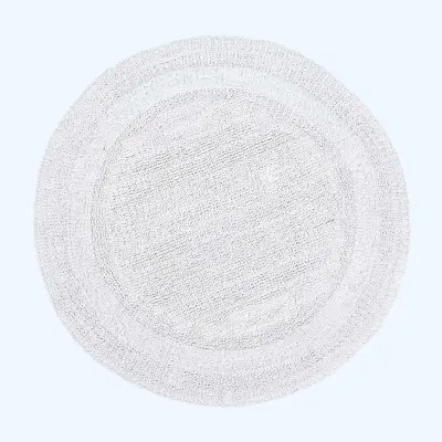 Homescapes kopalniška preproga rond iz bombaža, 80 cm – bela