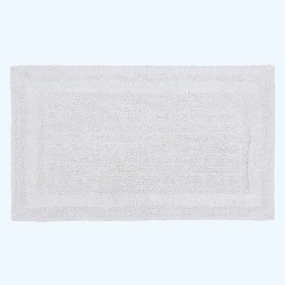 Homescapes kopalniška preproga iz bombaža, 50 x 80 cm – bela