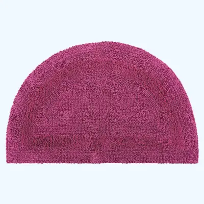 Homescapes kopalniška preproga demi-lune iz bombaža, 50 x 80 cm – malinova