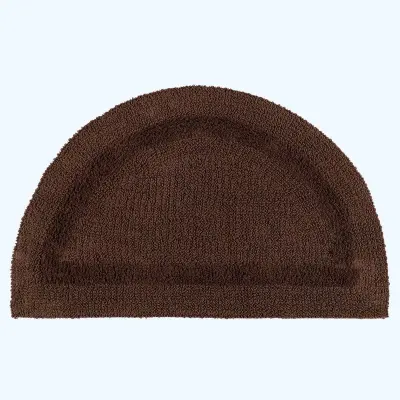 Homescapes kopalniška preproga demi-lune iz bombaža, 50 x 80 cm – čokoladna