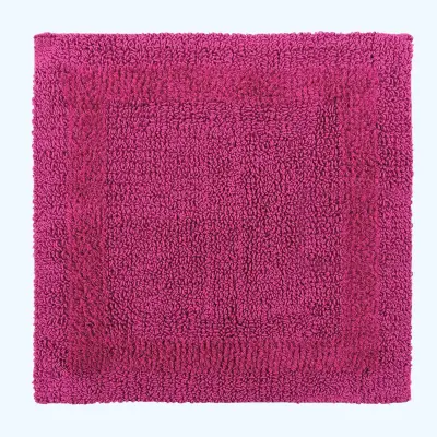 Homescapes preproga de douche iz bombaža, 50 x 50 cm – malinova