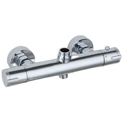 Termostatska tuš pipa, dvojna ročica, poliran krom, krom A