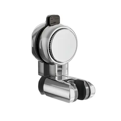 Držalo za prho s priseskom brez vrtanja - nastavljiv in odstranljiv nosilec Silver