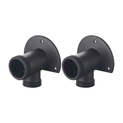 2-Pack Nerjaveče Jeklo Črna Adapter za Tuš Glavo - Podstavek za Montažo