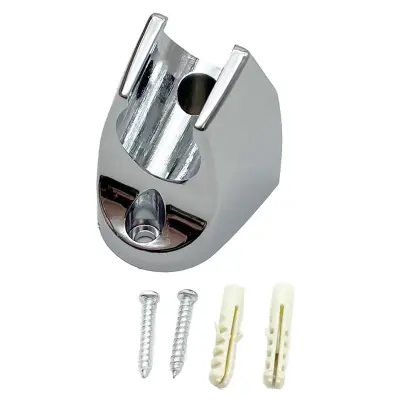 Nastavljivo stojalo za tuš glavo - srebrni ABS nosilec za tuš s samolepilnim držalom