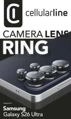 Zaščitno steklo CELLULARLINE RING za kamero za SAMSUNG GALAXY S26 ULTRA