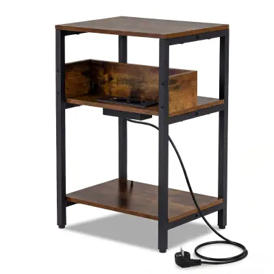 Nočna omarica s postajo Nočna omarica s polodprto polico