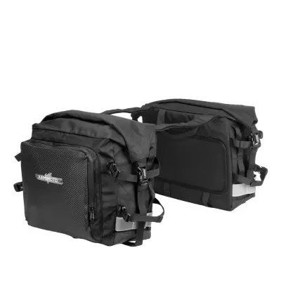 Motorcycle Saddle Bags, Large 50L Capacity, Waterproof Design, 2 kosa