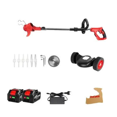 Električni kosilnica, brezžična uporaba, nastavljiva teleskopska zasnova, 2 bateriji EU vtič