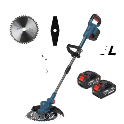 Kosilnica za travo, teleskopska ročica, funkcija proti zdrsu, brezkrtačni motor, z 2 kompleti baterij