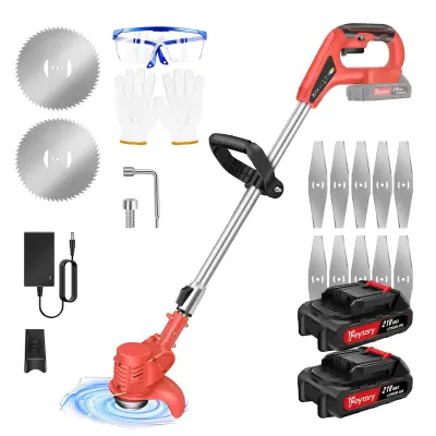 Kosilnica in strižnik trave, brezžična zasnova, nastavljiva višina, profesionalna kosilnica, 2 BATTERY