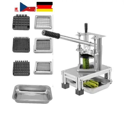 Rezalnik krompirja, rezilo iz nerjavnega jekla, več velikosti rezanja, svetlo siva