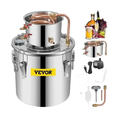Komplet za domače destiliranje, kapaciteta 3/5 galona, sistem hitrega hlajenja, 8 gal