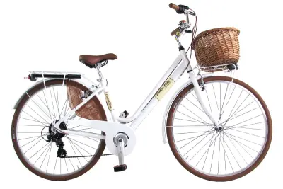 Žensko kolo Dolce Vita Venezia z košaro – bela barva